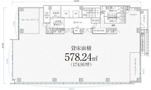 PMO田町Ⅲ 6階 間取り図