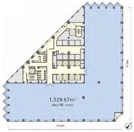 城山トラストタワー 23階5 間取り図