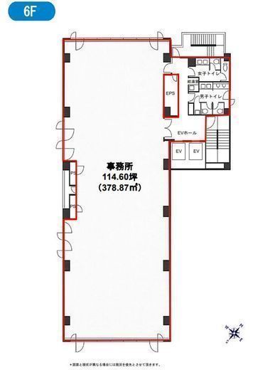 築地616ビル 6階 間取り図