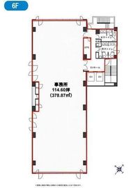 築地616ビル 6階 間取り図