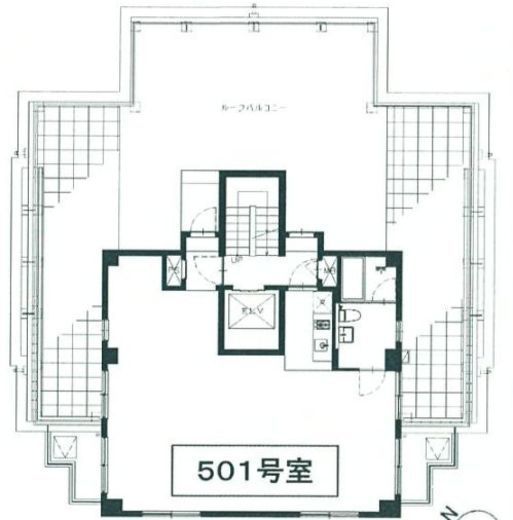 第20スカイビル 501 間取り図