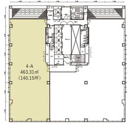 恵比寿ビジネスタワー 4階A 間取り図
