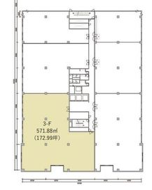 ウノサワ東急ビル 3階F 間取り図