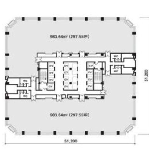 シーバンスN館 2階1 間取り図