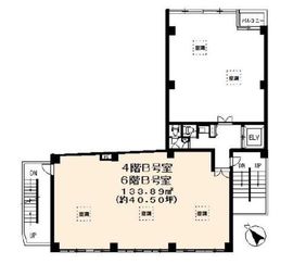 茅場町K-1 6階B 間取り図