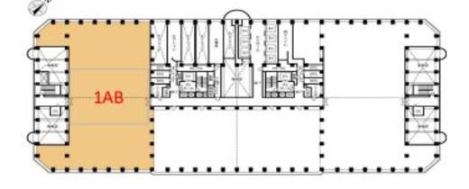 新宿アイランドタワー 分割1AB 間取り図
