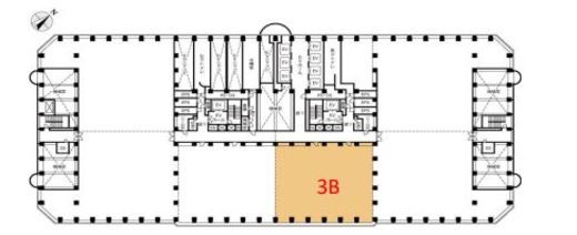 新宿アイランドタワー 分割3B 間取り図