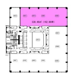 新宿フロントタワー 3408 間取り図