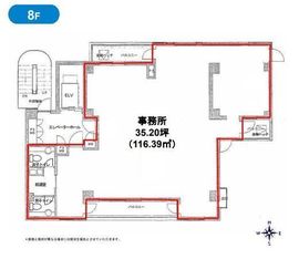 パークノヴァお茶の水ビル 8階 間取り図
