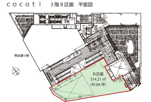 cocoti 3階B 間取り図