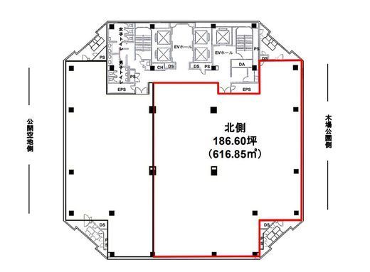 東京パークサイドビル 7階北 間取り図