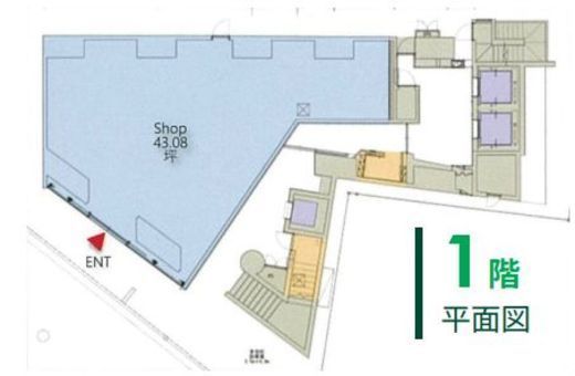 TOP HILLS GARDEN 道玄坂 1階 間取り図