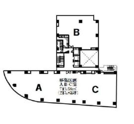 水天宮北辰ビル 3階ABC 間取り図