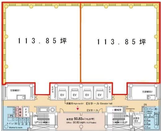 虎ノ門琴平タワー 503 間取り図