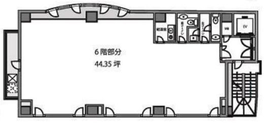 津国屋ビル 6階 間取り図