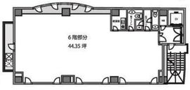 津国屋ビル 6階 間取り図