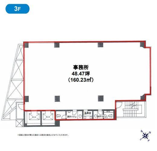 SHIBUYA EAST BLDG. 3階 間取り図