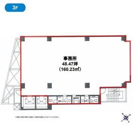 SHIBUYA EAST BLDG. 3階 間取り図
