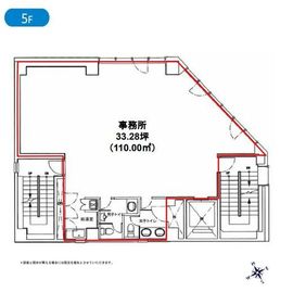 南麻布古川ビル 5階 間取り図