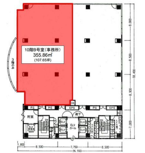 ケイヒン東大井ビル 10階B 間取り図