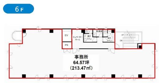 新宿御苑さくらビル 6階 間取り図