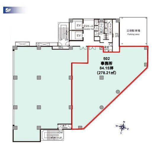 新四curumuビル 502 間取り図