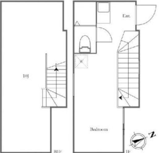 クーラクー原宿 104 間取り図