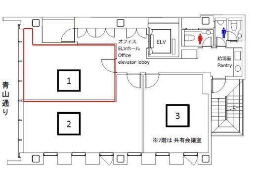 日総第25ビル 4階分割 間取り図