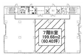 江間忠晴海ビル 7階B 間取り図