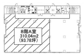 江間忠晴海ビル 8階A 間取り図