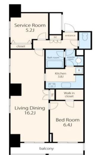 VORT銀座residence 1102 間取り図