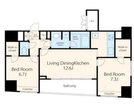 VORT銀座residence 1203 間取り図