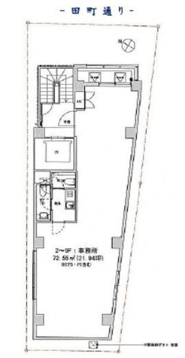 WHARF赤坂田町 2階 間取り図