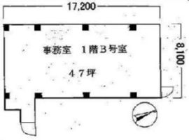 飯田橋スクエアビル 1階B 間取り図