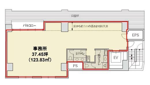 グランベル銀座ビル(事務所) 6階 間取り図