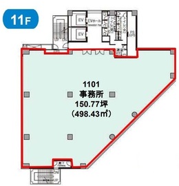 新四curumuビル 1101 間取り図