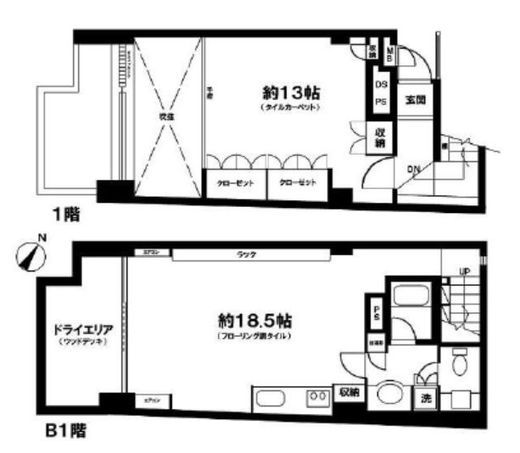 スカーラ神宮前(SOHO) 101 間取り図