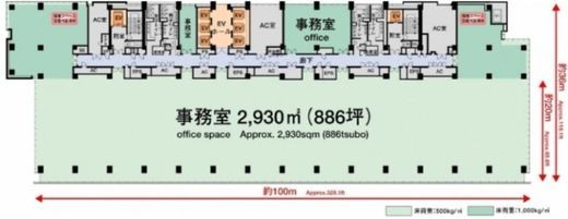 日本橋一丁目三井ビルディング（COREDO日本橋） 1407 間取り図