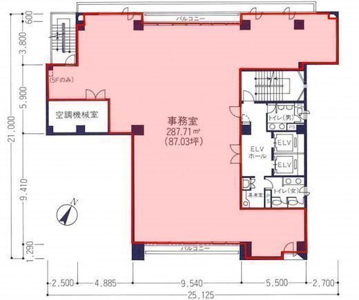 楠和日本橋ビル 4階 間取り図