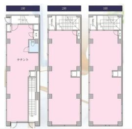 アソルティ赤坂一ツ木st 1-3階 間取り図
