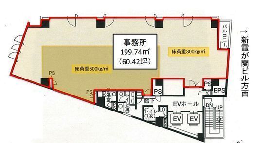 近鉄霞が関ビル 4階 間取り図
