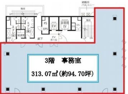 KDX三田ビル 3階 間取り図
