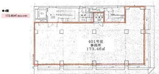 サクラビル 4階 間取り図