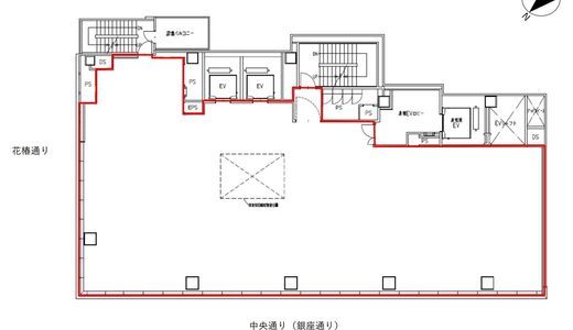 銀座中央通りMMビル(旧:銀座8丁目中央通りプロジェクト) 2階 間取り図
