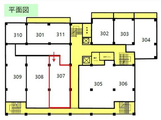 水道橋西口会館 307 間取り図