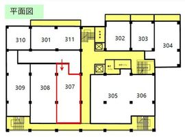 水道橋西口会館 307 間取り図