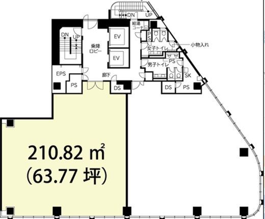 A-PLACE五反田 5階B 間取り図