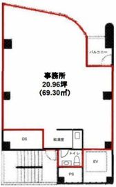 ワイ・エヌ銀座ビル 6階 間取り図