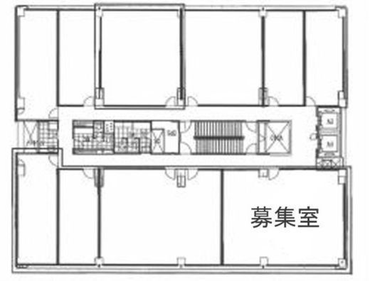 ビュレックス京橋 615-16 間取り図