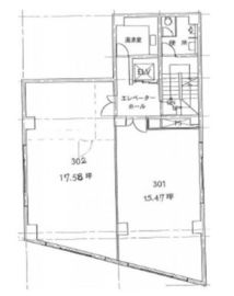 日本橋テイユービル 302 間取り図